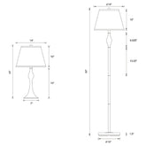 Griffin 3-piece Floor and Table Lamp Set Brushed Nickel